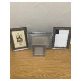 4pc Metal (Silver) photo frames