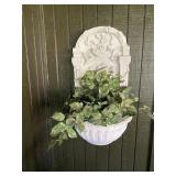 Hanging Plastic Pot with Silk Plants13 x 24