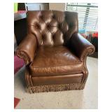 Tuff Leather Swivel Rocker Chair