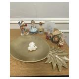Lot of Décor trinkets and pineapple tray
