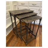 Antique Style Twisted Legs Nested Tables