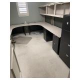 U Shaped Office Modual Desk & File Cabinets
