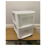 2 drawer Sterilite Storage cart on wheels