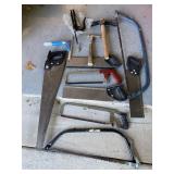 Large Lot of Saws  & Hammers,Grease Pump