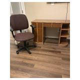 Viintage Art Deco Solid Wood Desk 4 Drawer 30 1/2