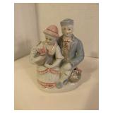 Vintage Porcelain  hand Painted Victorian Counrtin