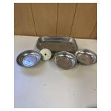 Magnetic Trays 4" & 5 1/2 x 9  & 3 "Circlle Disc
