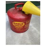 Eagle 5 Gal Metal Gas Can with 5Gal of Gas inside