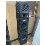 6 Plastic Milk Crates
