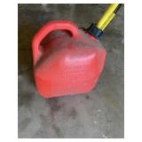 Plastic 2 Gal Gas Can with 1 1/2 Gal of Gas inside