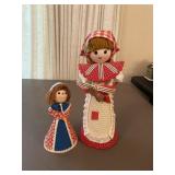 Vintage Hand-made Folk art dolls