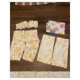 Vintage Curtain Panels & Sheet