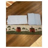 Vintage Table Linens Blue Coordinating
