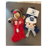 2pc Vintage Dallas Cowboys Christmas Stockings