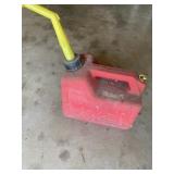 Plastic1 1/2 Gal Gas Can with1/2 Gal of Gas inside