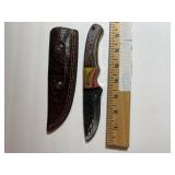 Custom-Style Fixed Blade Knife, Textured Dark Blae