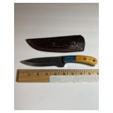 Fixed-Blade Hunting Knife ï¿½ Textured Black Blade h