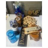 Glass Candle Holders & vases Lot of Signs