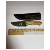 Curved Skinner/Ulu-Style Knife ï¿½ Green Handle ï¿½ Lh