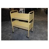 Metal Double Side Book Cart