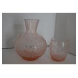 Collectible Depression Pitcher and Glass