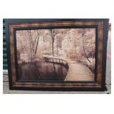 Framed Picture Bridge Over Creek
