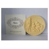 First Edition Ivory and Alabaster Plate TOSCA