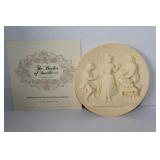 First Edition Ivory and Alabaster Plate