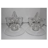 Collectible Vintage Crystal Glass Candle Holders