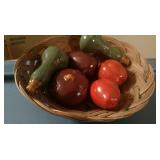 Plastic Fruit and Basket