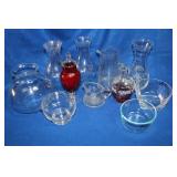 Glass Vases,Pitchers and Bowls