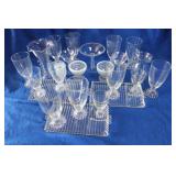 Hobnail  Glasses and Trays