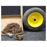 WHEELBARROW WHEEL,CHAIN& TOW BALL