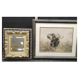 FRAMED MIRROR & PICTURE