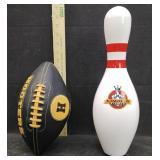 HOOTERS FOOTBALL,  KINGPIN LANES BOWLING PIN