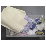TOTE OF CRAFTING FABRIC & MORE
