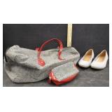 WOMENS SHOES(10), DUFFEL BAG & MAKEUP BAG