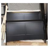 BLACK FULL SIZE SLIEGH BED
