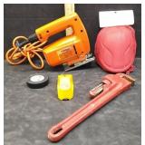 BLACK&DECKER JIGSAW,PIPE WRENCH, KNEEPADS & MORE