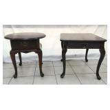 2 QUEEN ANNE END TABLES