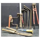 BOLT CUTTERS,LUG WRENCHES,PIPE WRENCH & MORE