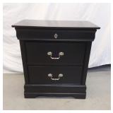 BLACK 3 DRAWER NIGHT STAND