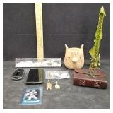 CELL PHONES(PARTS),INCENSE HOLDER,NFL CARD & MORE