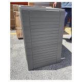 Gray Wooden Two-Shelf Storage Cabinet