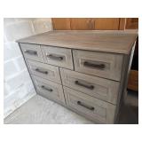 Gray 7 Drawer Wooden Cabinet