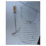 Grill Grates and Wooden Handle Tool Set