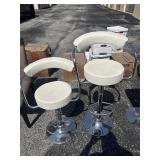 Two Modern Chrome Bar Stools