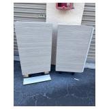 Two White Laminate Storage Cabinets