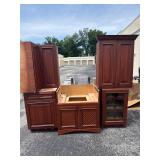 Asko Cherry Wood Dishwasher with Cabinet Set
