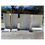 White Modular Shelving Units with Panels